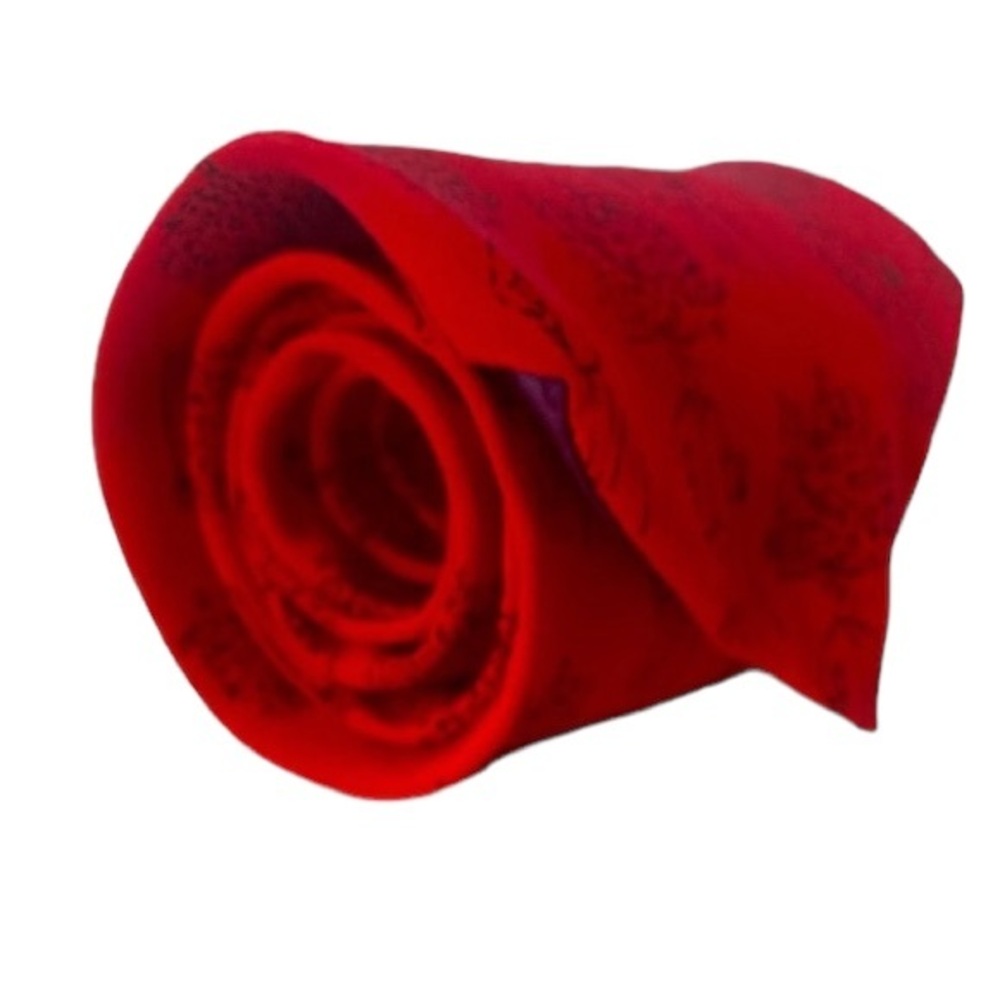 Jerry J. Garcia 100% Silk Necktie,
Men's Tie, Fun Red and Black Artistic